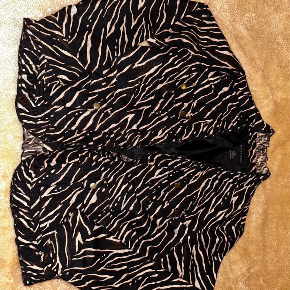 Elegant Zebra Print Women's Blazer